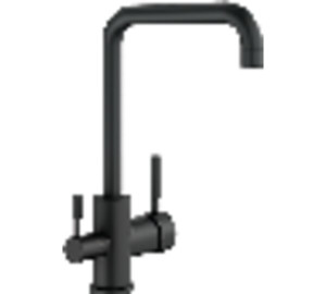 Grifo de cocina monomando 3 vías apertura en frio Negro Tau